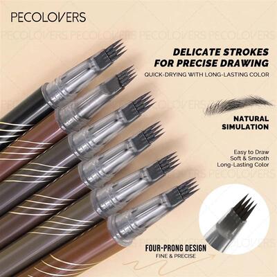 1Pc 3D Wild Eyebrow Pencil - Waterproof, Quick-Dry, Long-Las