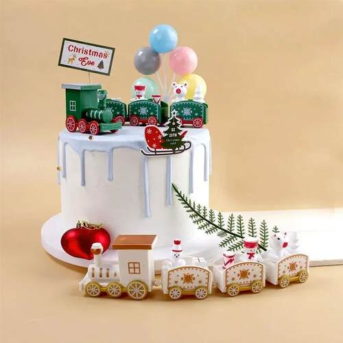 Plastic Christmas Train  Christmas Decorations for Home Xmas