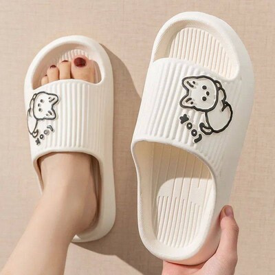 Summer Slippers Bathroom Platform Non-Slip Home Bear Cartoon
