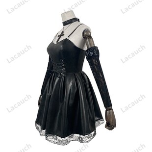 Death Note Cosplay Costume Misa Amane Imitation Leather Sexy