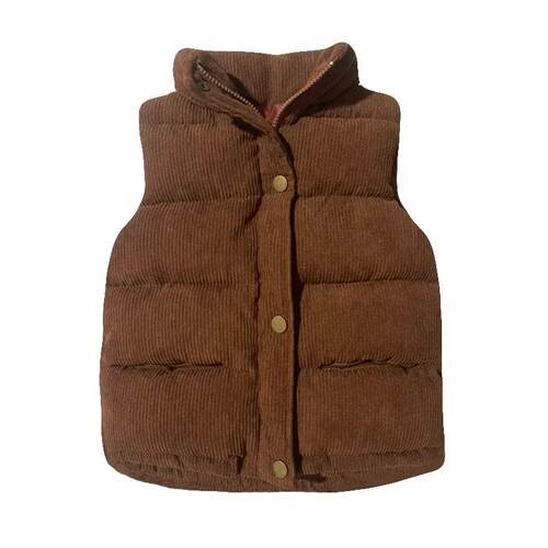 2024 Autumn Children Warm Thicken Vest Baby Cotton Waistcoat