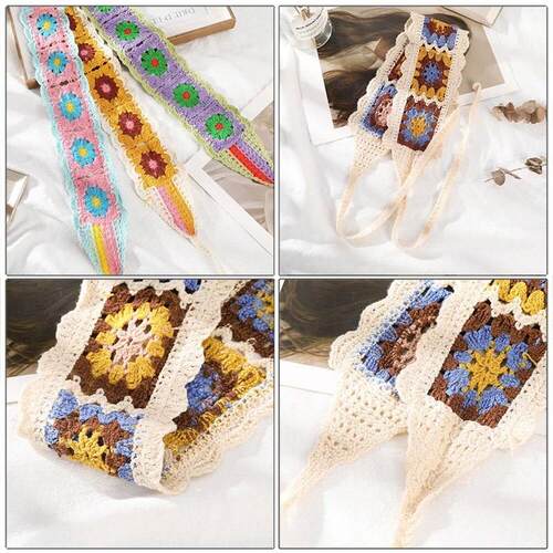 Bohemian Crochet Turban Hair Bands Vintage Fashion Hair Scar
