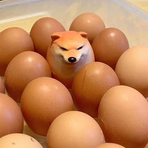1pc Shibako Dog & Egg Union Creative Shiba Inu Realistic Egg