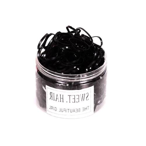 One-time rubber band black high elastic hair bands hair rope