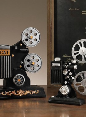 欧式复古放映机怀旧摆件家居客厅酒柜书房装饰品办公室桌面摆设