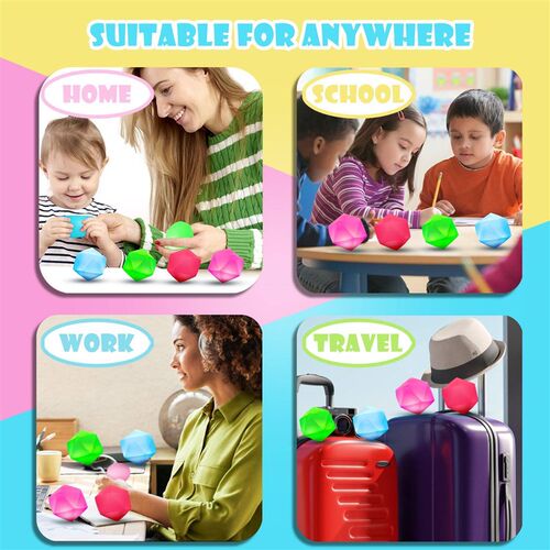 Glow in The Dark Stress Cube Diamond Malt Sugar Ice Cube toy