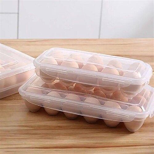 Grids Egg Holder Tray Storage Plastic Refrigerator Egg Box