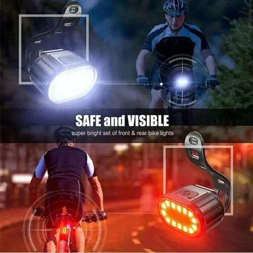 BUCKLOS Bike Light Set Rechargeable Rear Light Front Lamp Wa