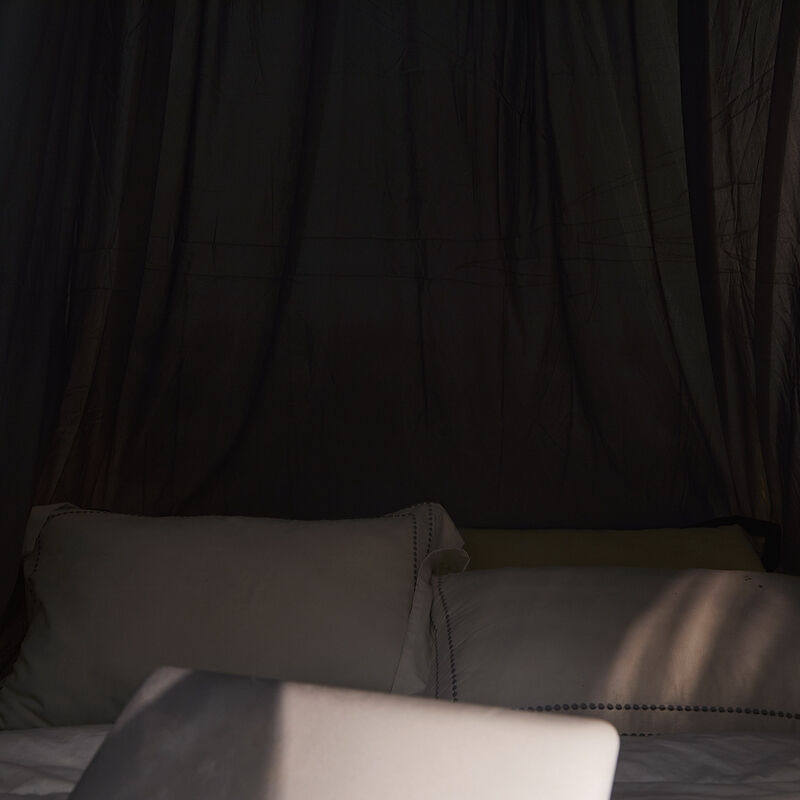 大墨吊顶蚊帐家用圆形圆顶蚊帐公主式免安装床幔遮光蚊帐吸顶免打