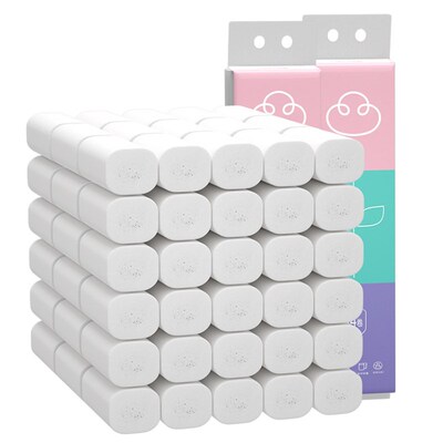 14 Rolls Coreless 4 Layers Toilet Paper Towel Tissue Roll