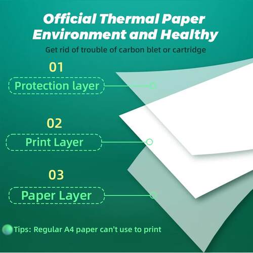 100 sheet  Official Thermal Paper A4 Thermal Fax Machine Pap