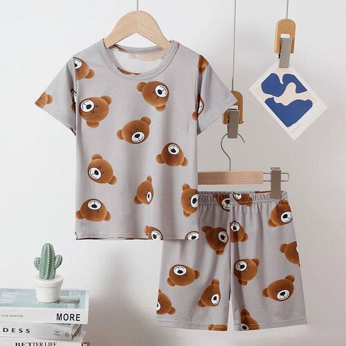 2-Pcs Chldrens Casual Cute Home Servce Sut Boy Casual Joker