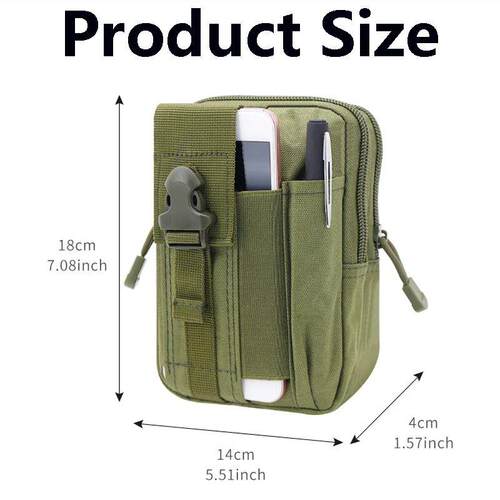Tactical EDC Molle Waist Pouch Camouflage Riding Locomotive