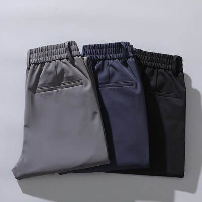 2023 Autumn Pants Mens Sretch Korean Casual Slim Fit Elastic