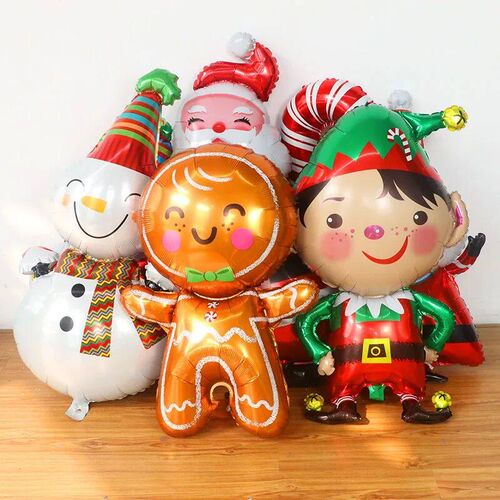 Foil Christmas Balloon Elk Snowman Santa Claus Gingerbread M