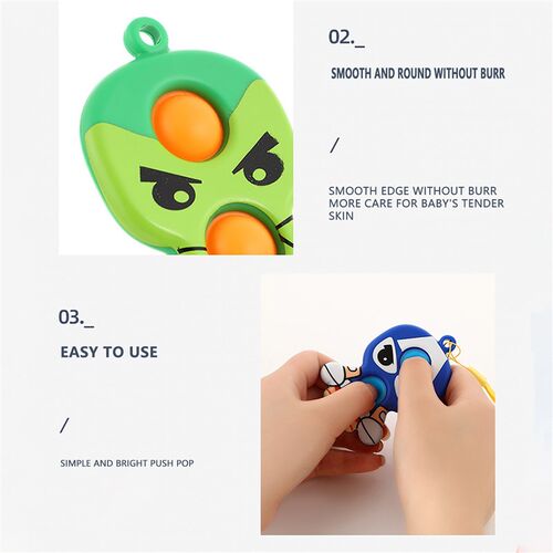 Mini Popete Fidget Toys Push Its Keychain Autism Squishy Sss