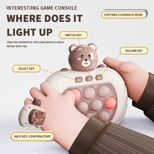 Pop Light Fidget Game Quick Push Bubble Game Handle Toys Boy