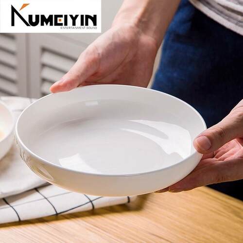 White vegetable plate ceramic soup plate tablewar deep plat