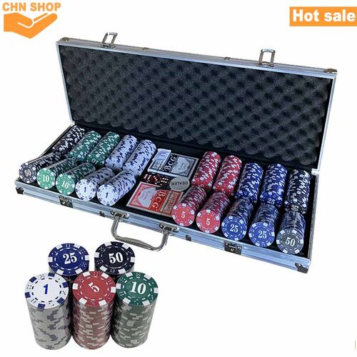 500 chips Texas hold em poker set Texas Poker Dice Game