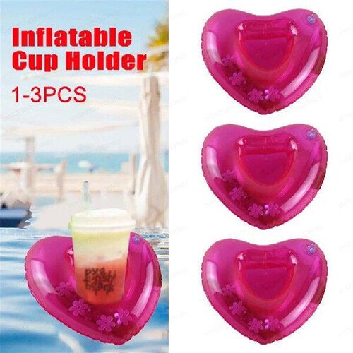 1-3PCS Coaster Inflatable PVC Love Cup Holder Inflatable