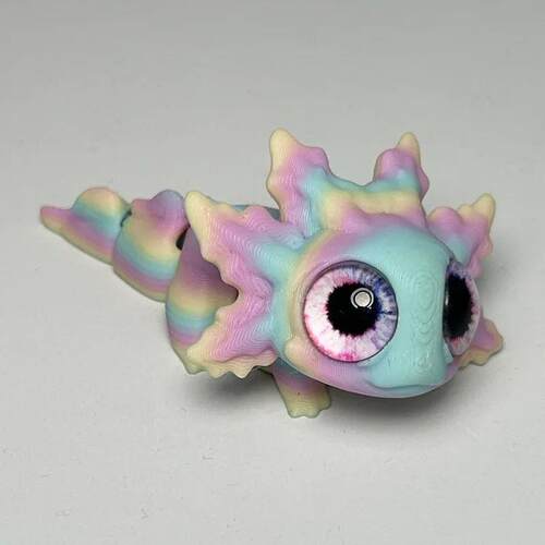 3D Printed Salamander Figures Animal Toys Multi-Joint Movabl
