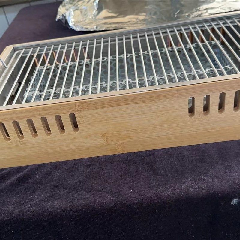 烧烤加热炉竹木热串盒保温烧烤架商用不锈刚无烟热串炉羊腿加热炉