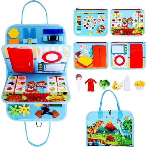 Montessori Busy Book Educational Toys For Toddler Portable A