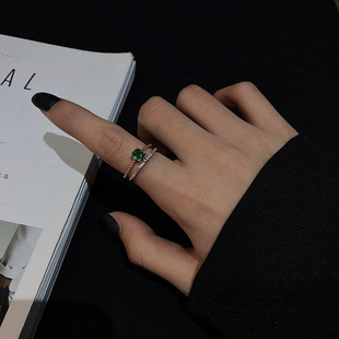 Luxury Gold Color Pearl Zircon Rings for Women Vintage Round