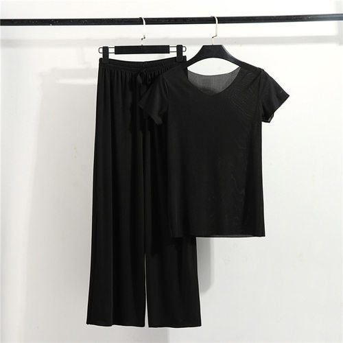 Female Home Clothes 2 Pieces Set Lady Home Suit Summer Women
