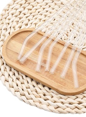 High Borosilicate Glass Straw Set Reusable Eco Friendly Drin