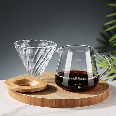 Glass Coffee Pot Hand Brewed Drip Pour Over Coffee Filter
