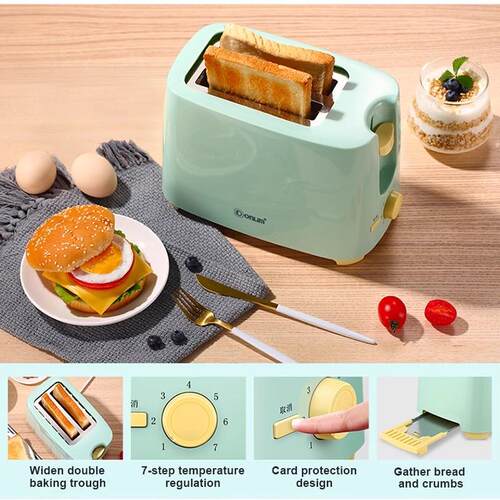 bread toaster 2 slice stainless maker steel wide slot 吐司机