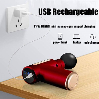 Portable Fascia Gun Deep Tissue Percussion Massage Gun Body