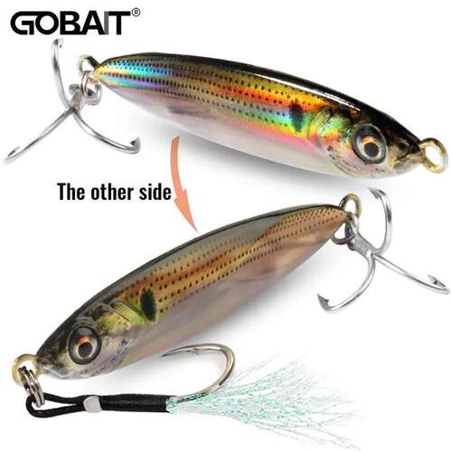 Metal Jig Lure 20g 30g 40g Spinner Spoon 3D Eye Color Laser