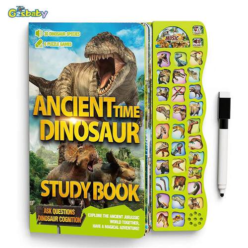 Childrens Dinosaur Busy Book, With Sounds,Names And Realist
