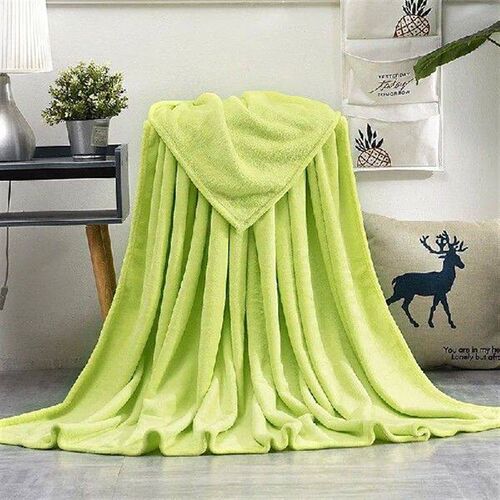 Coral Fleece Flannel Blankets For Beds Solid Blue Pink Soft