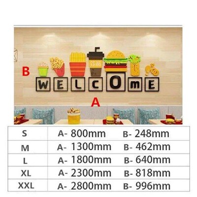 Burger Fried Chicken Shop Hall Wall Stickers Fast Food Shop