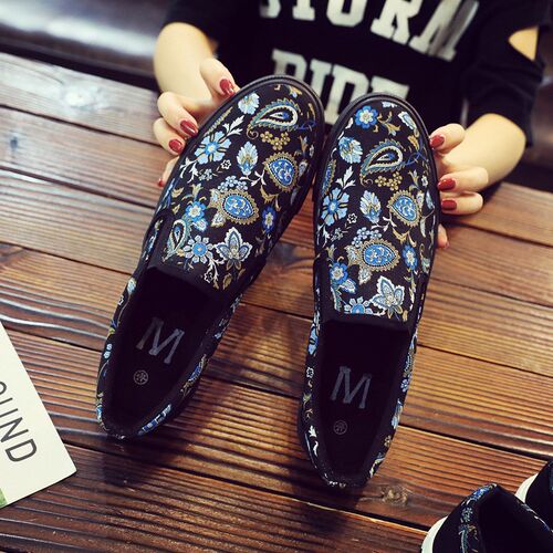 2020 New Autumn Floral nd Casual Korean Lazy Shoes Low-help