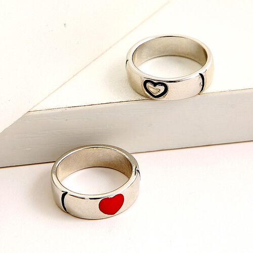 Simple Couple Ring Men and Women Rings Combination Ins Wind