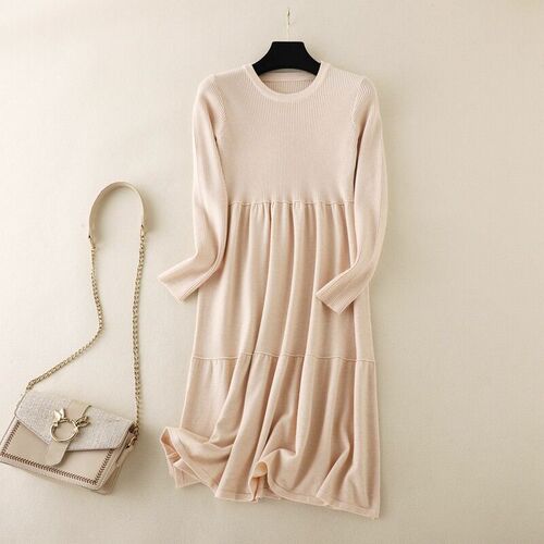 HLBCBG New Chic Long Knit Maxi Women Sweater Dress Thick War