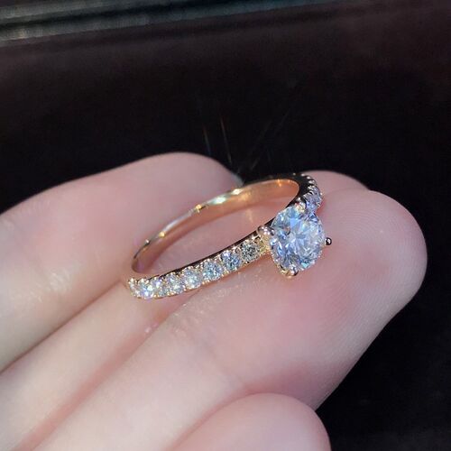 Delysia King Women rendy Shiny Crystal Ring Simplicity Elega