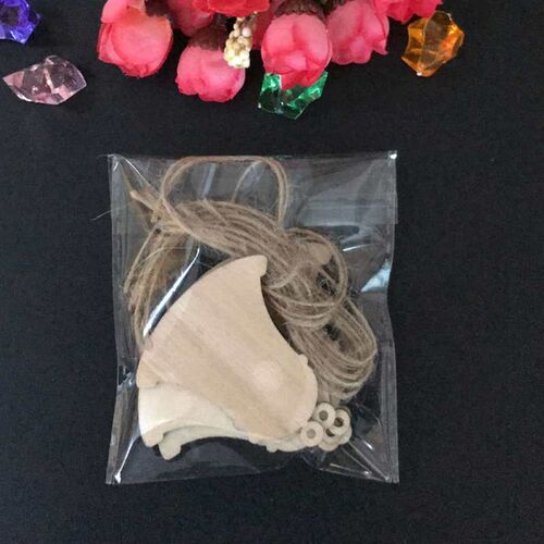 Wooden Christmas bells Wood chips small pendants Wooden deco