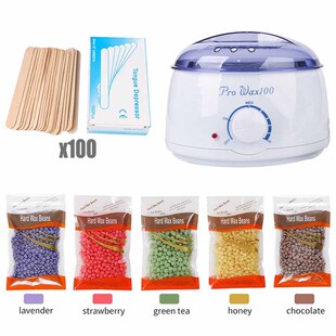 Hot Wax Warmer Heater Machine Hair Removal Beans Waxing Kit