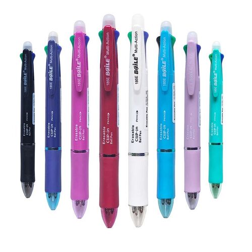 0.7mm Multi Colored Erasable Gel Pen 5 In 1 Blue Black Red G