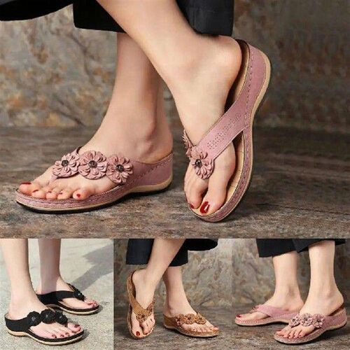 Unique Women Slippers  Anti-slip Footwear Slippers  Wedge