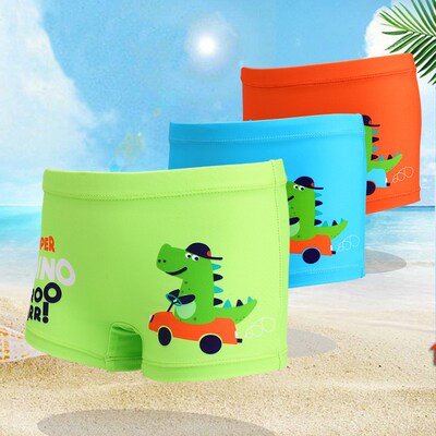 Cute Dinosaur Print Baby Swimwear 1-6T Kids Boys Swim Trunks