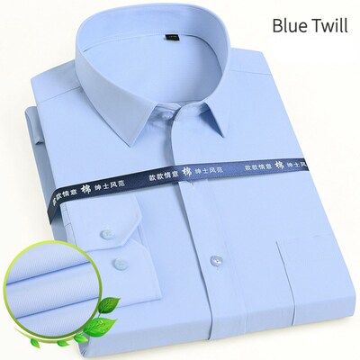 2023 Twill or Plain Office Social Shirt Mens Classic Long S