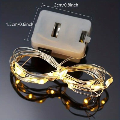 Outside 10 Pack Waterproof Mini Fairy Lights Copper With 3 S