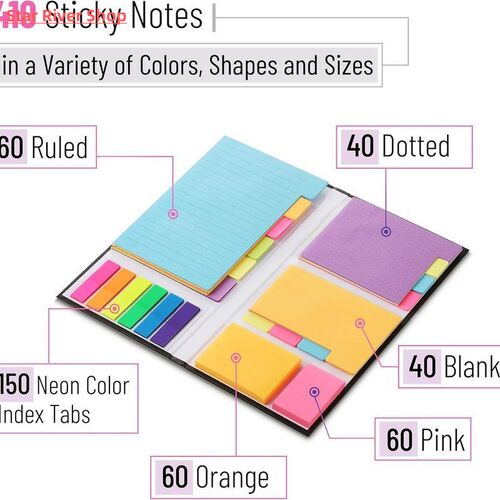 Self-Stick Memo Pads Planner Paper Tabs Notepad Stickers
