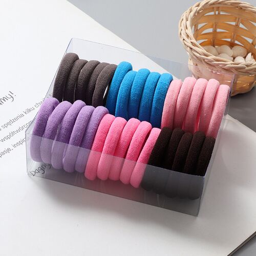 30Pcs/Set Girls Colorful Nylon Elastic Hair Bands Women Rubb